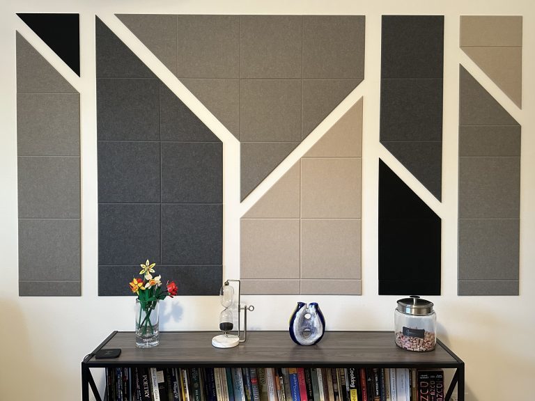 Mounting of office acoustic panels