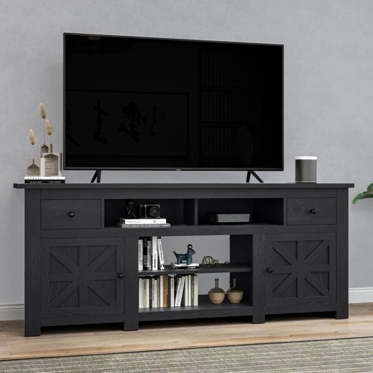 Farmhouse TV stand assembly