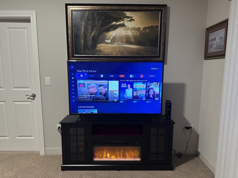 Fireplace TV stand assembly