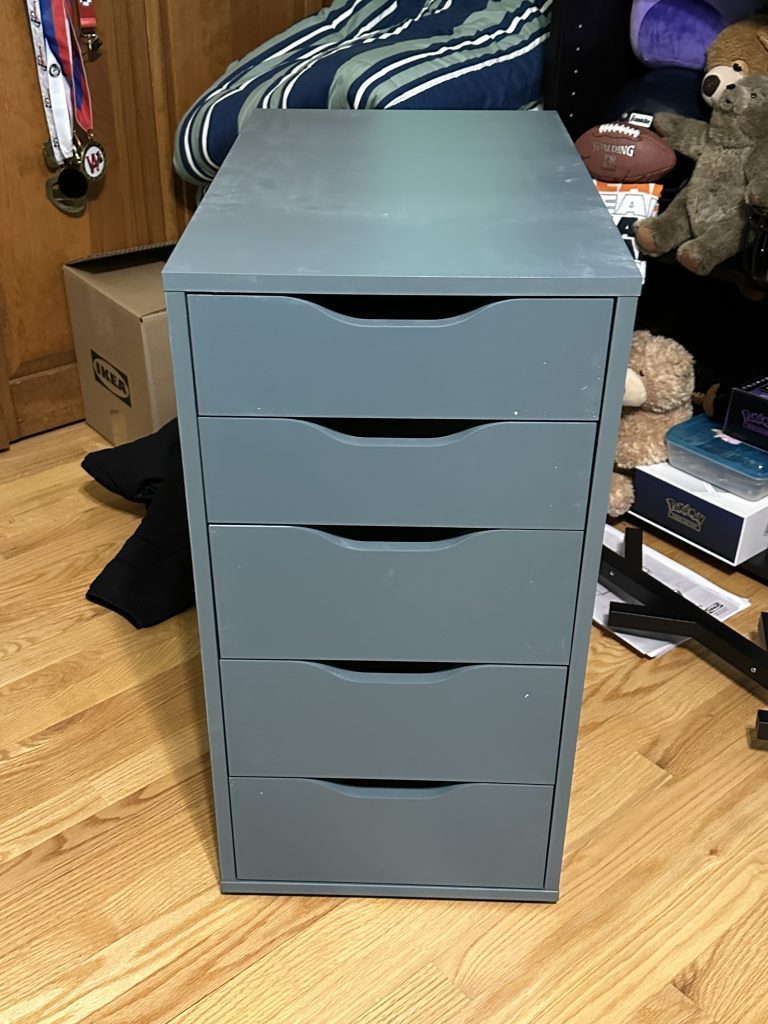 IKEA ALEX and desk assembly