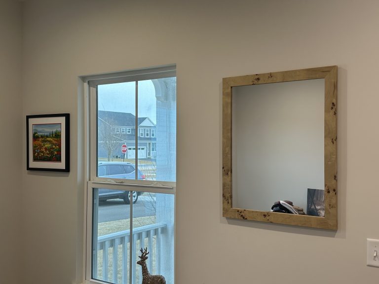 Mounting of mirror and artwork