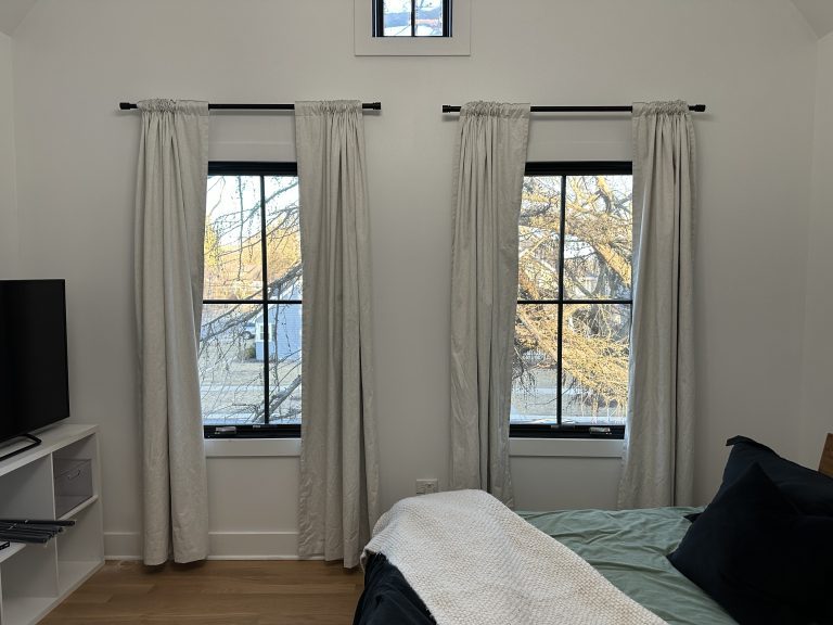 Installing new curtains and rods