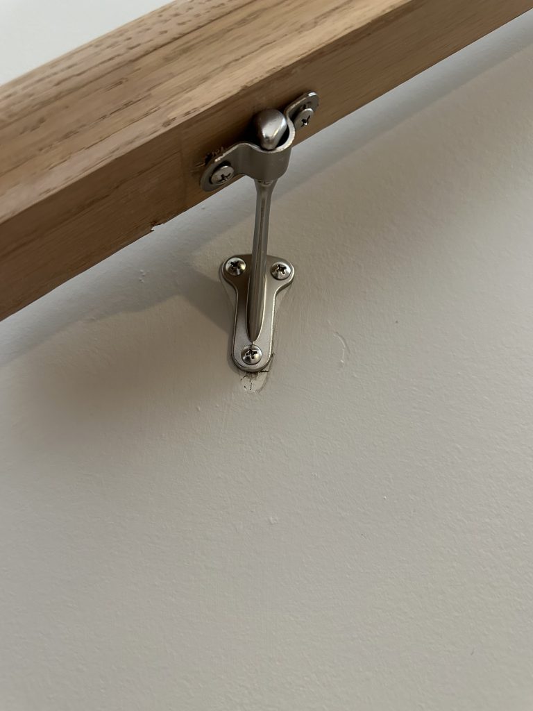 Remounting stair handrail after brackets broke