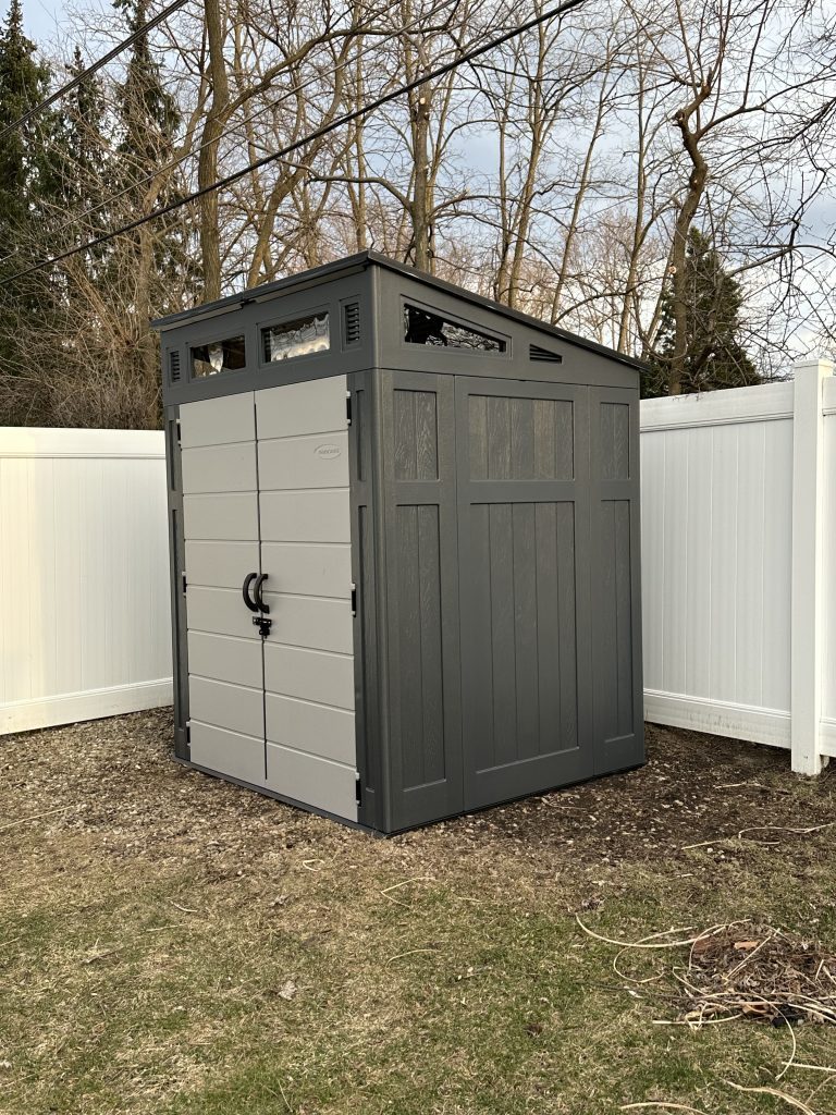Suncast backyard shed assembly