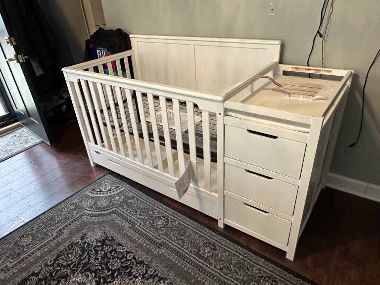 Crib and changer assembly