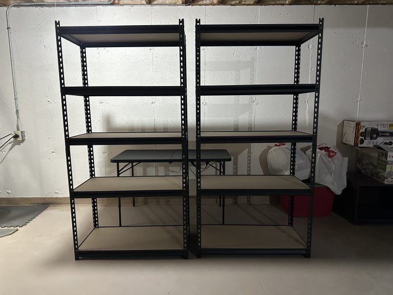 Metal storage rack assembly