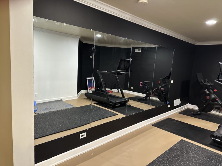 Mounting mirrors in home gym