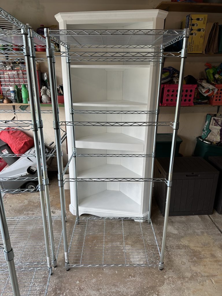 Assembly of storage racks and patio boxes