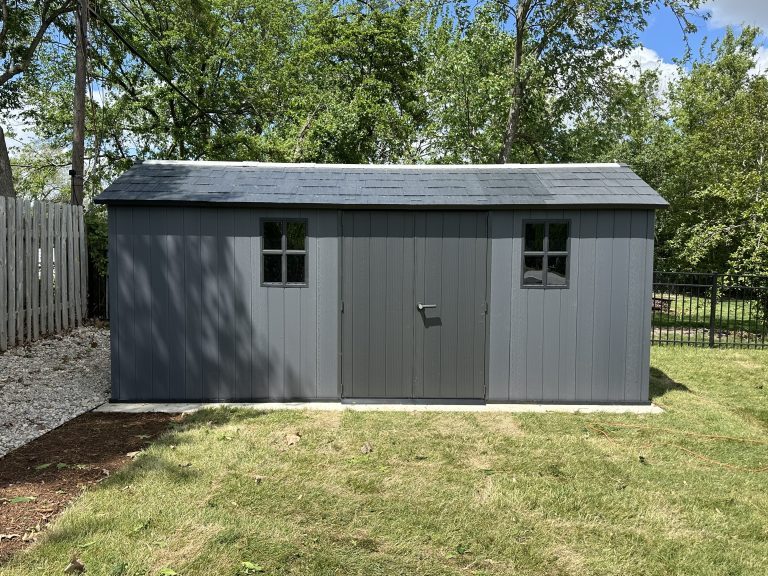 17 x 7.5-ft shed assembly