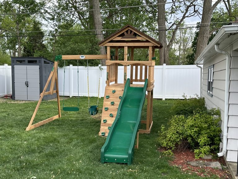 Assembly of backyard playset