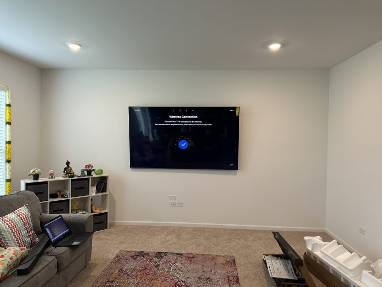 Wall-mounting of large screen TV