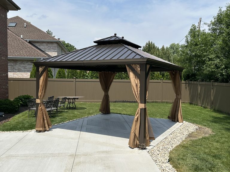 Assembly of 12×14 metal gazebo