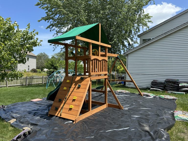 Assembly of backyard playset