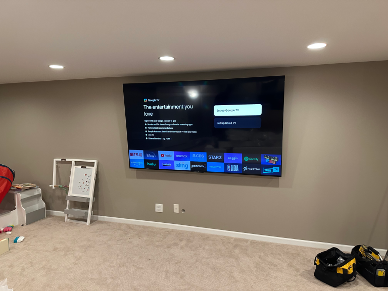 Mounting 98″ TV and others after move-in