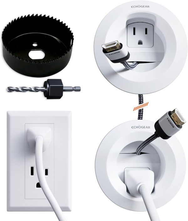 ECHOGEAR in-Wall Cable Management Kit for Power & Low Voltage Cords