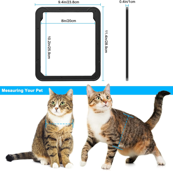 Ownpets • Pet Door for Screen Door • 8x10 inch, Lockable Magnetic Flap