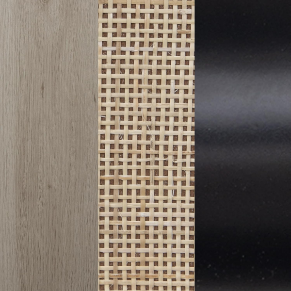 Nathan James Andrew Bohemian TV Stand or Kitchen Sideboard Credenza, Rattan Accent Cabinet