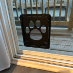 Ownpets • Pet Door for Screen Door • 8×10 inch, Lockable Magnetic Flap