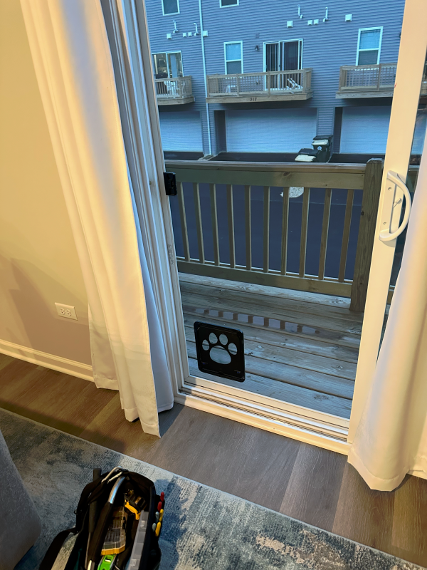 Ownpets • Pet Door for Screen Door • 8x10 inch, Lockable Magnetic Flap