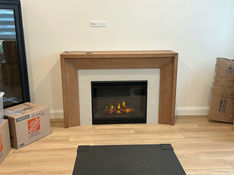 Assembly of electric fireplace
