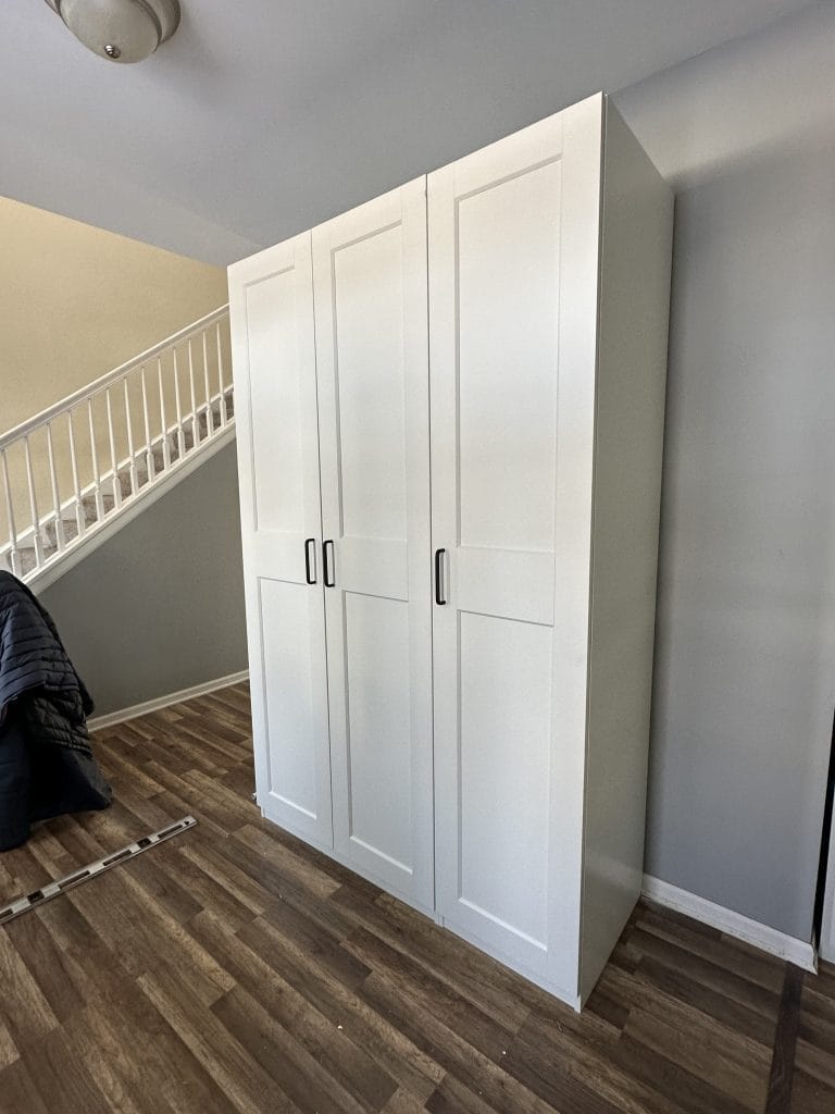 Installation of IKEA PAX closet system