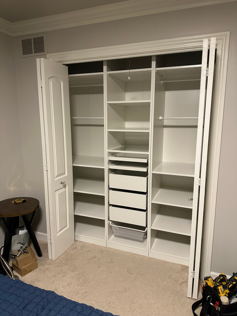 Installation of IKEA PAX closet system