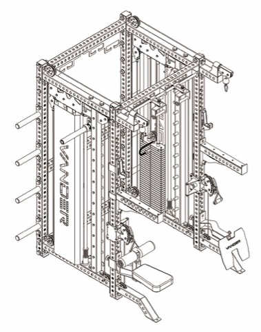 Assembly of Vander Competition M14+ fitness gym