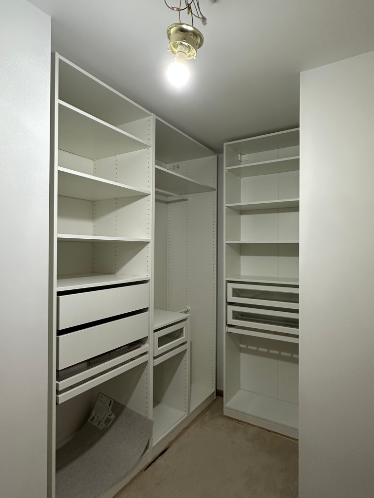 Assembly of IKEA PAX closet system
