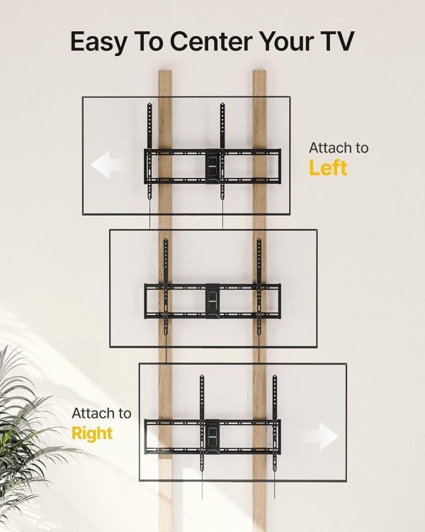 Heavy Duty Fixed TV Wall Mount for 43–100 Inch TVs up to 200 lbs