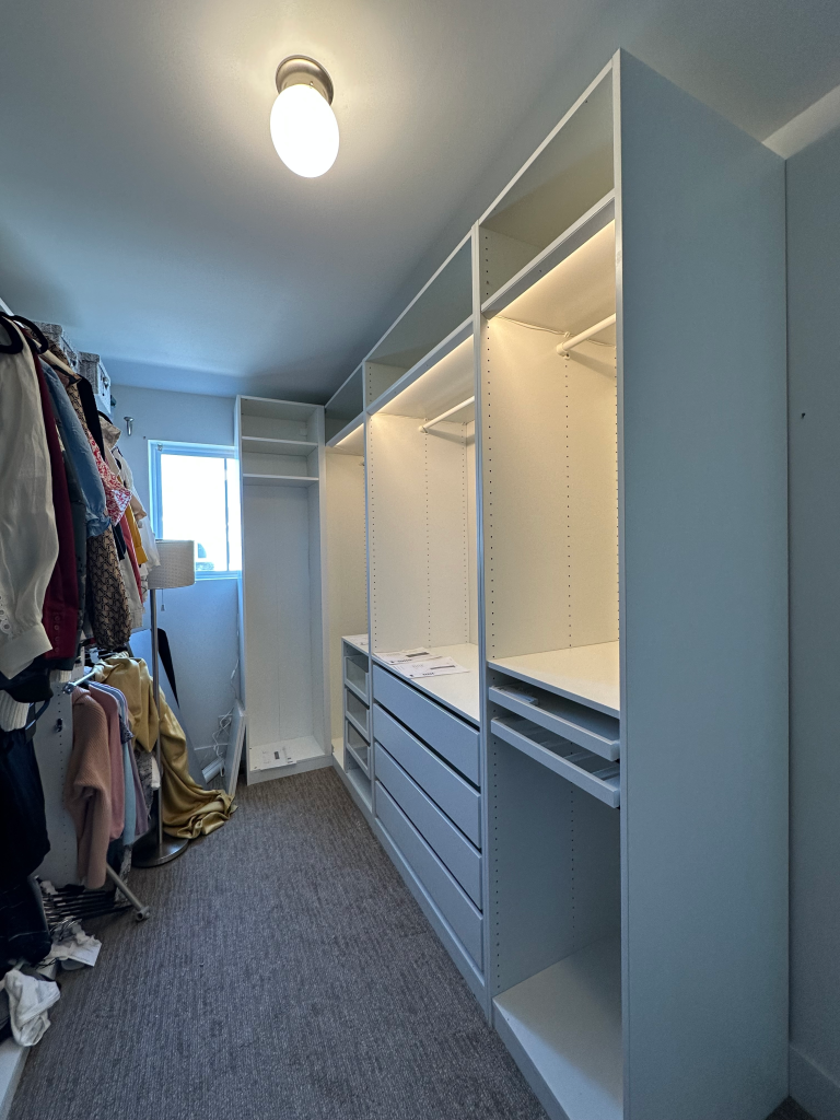Installation of IKEA PAX closet system
