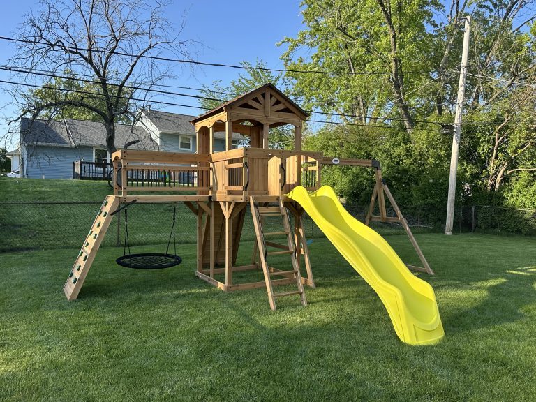 Assembly of backyard swing set