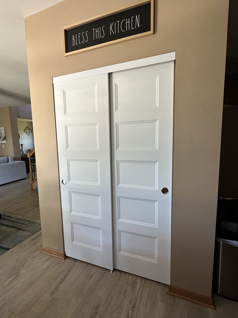 Installation of bypass pantry doors