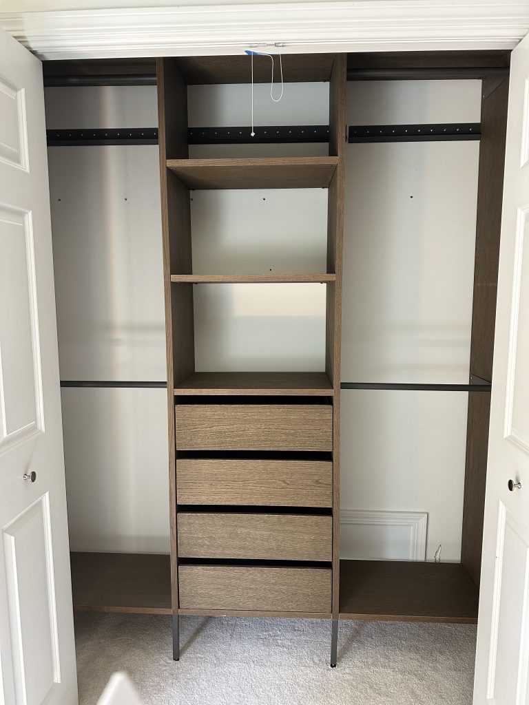 IKEA AURDAL closet system installations